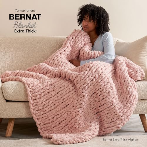Bernat Blanket Extra Thick Navy Yarn - 1 Pack of 21.12oz/598.74g - 100% Polyester - #7 Jumbo - 72 Yards - Chunky Yarn for Hand Knitting, Crocheting, Crafts & Amigurumi - Image 5