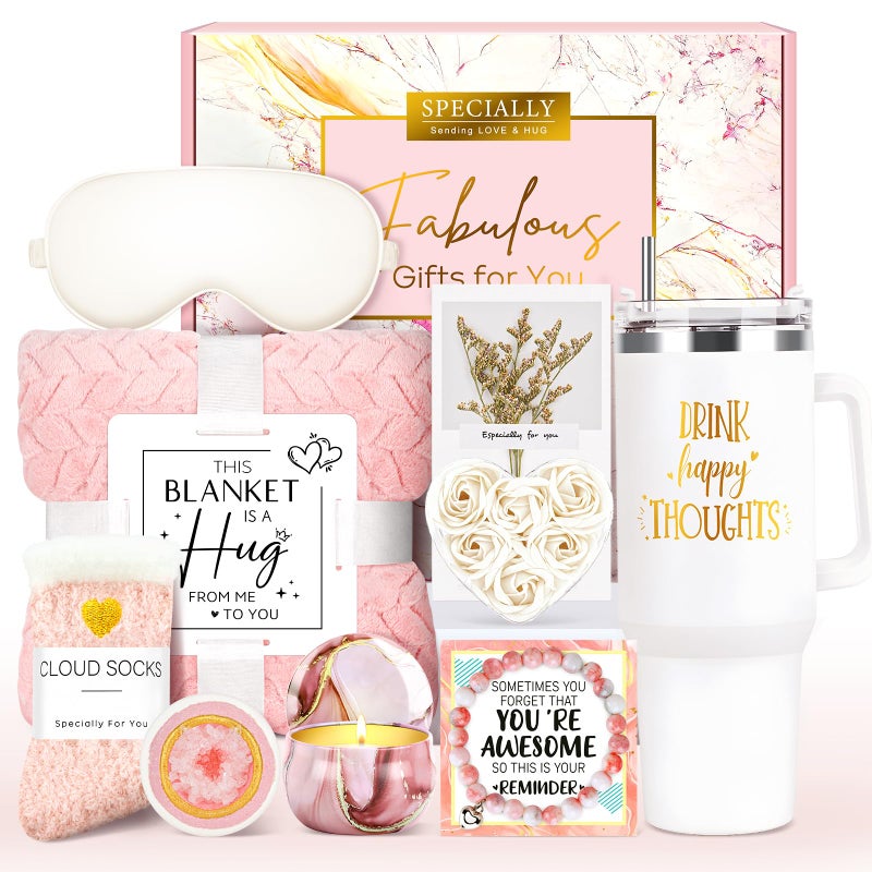 YENCHORN Gift Baskets for Women Birthday Gifts for Women Unique Get Well Gift for Woman Luxury Self Care Gifts for Woman Get Better Soon Care Package Set for Her Spa Kit Box for Best Friends, Girlfriend, Mom - Image 1