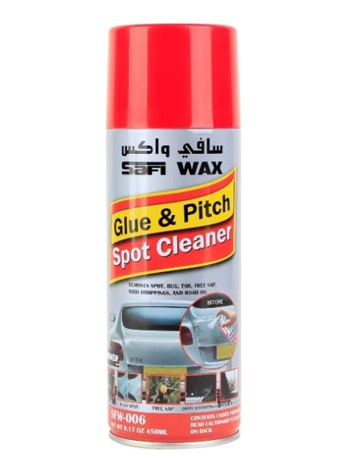 Safi WAX - Car Glue And Pitch Spot Cleaner Spray Suitable And Effective For Removing Grease Stains Sticker And various Sap Deposits Size 450 Ml - Image 1