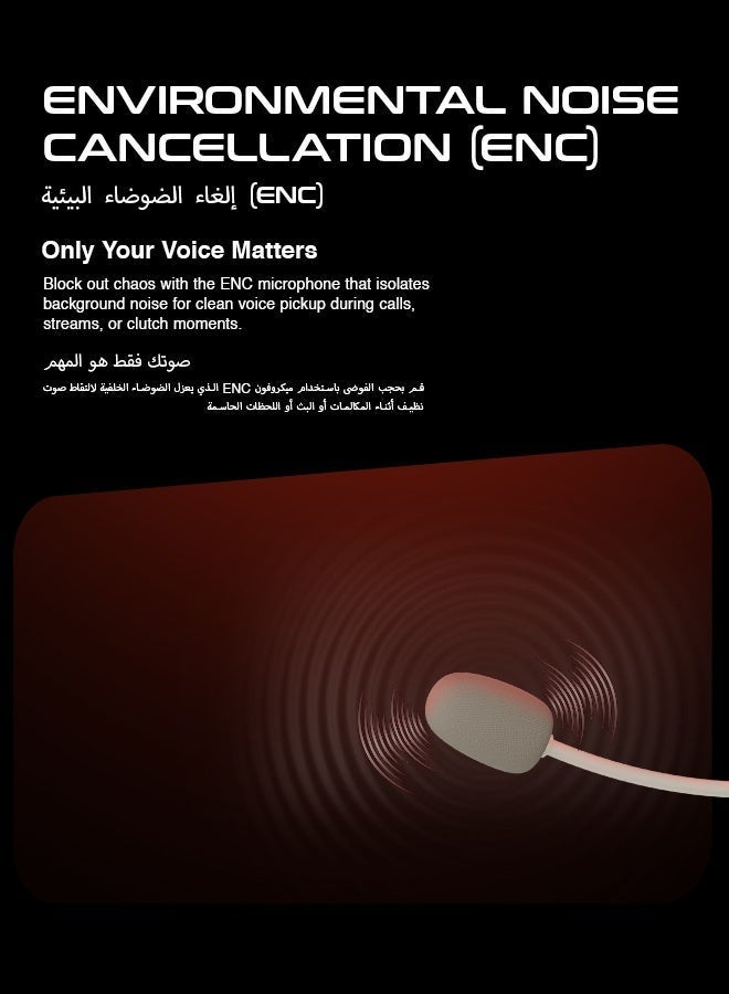 Faster BG600 STRAYGOS Wireless Gaming Headset – Tri-Mode 2.4GHz + Bluetooth + Wired, Ultra Low Latency, 50mm Drivers, ENC Noise-Canceling Mic, RGB Light FX, 10H Playtime, Over-Ear Gaming Headphones for PS5/PS4/PC/Mac/Xbox/Switch, Beige - Image 2