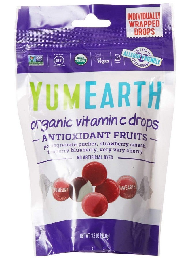 YumEarth Yummy Earth Organic Vitamin C Drops Antioxifruits, 3.3 Ounce