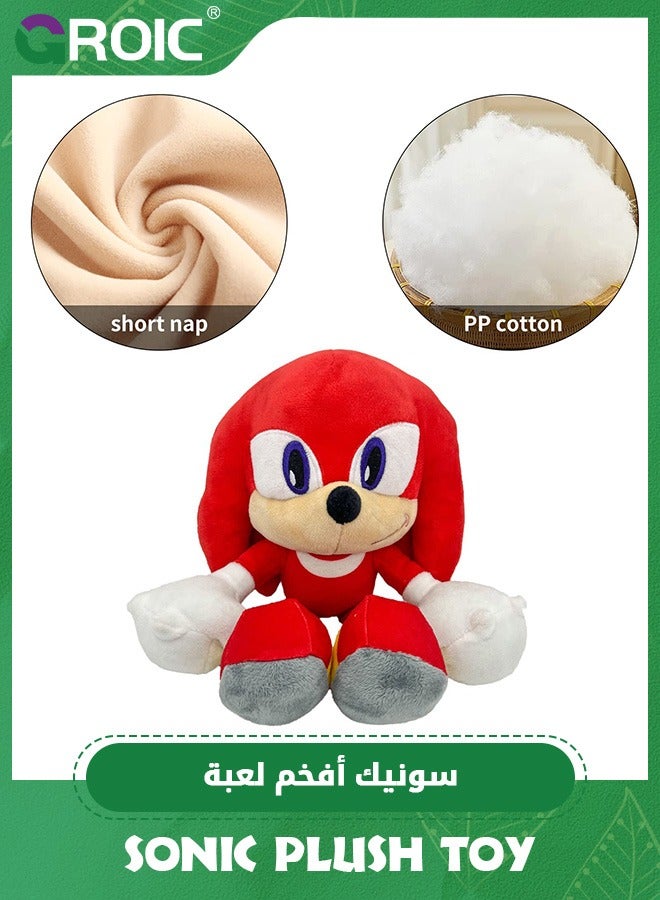 GROIC Red Sonic Knuckles Plush Toy - 12'' Super Soft Doll Animal Stuffed, Animal Soft Stuffed Sonic Stuffed, Perfect for Sonic Fans, Soft Hugging Gifts for Kids - Image 3