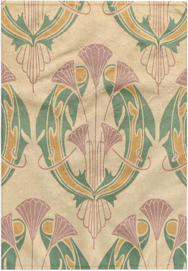 3DROSE 3D Rose Lovely Vintage Art Nouveau Mauve Floral Flower Abstract Design HandSports Towel 15 x 22 - Image 1
