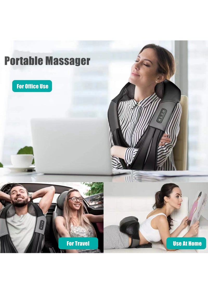COOLBABY Back Massager Electric Deep Tissue 3D Kneading Massage Pillow With Heating For Shoulders Legs Relieves Muscle Pain Use At Home Car And Office