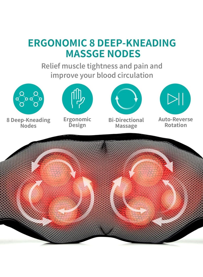 COOLBABY Back Massager Electric Deep Tissue 3D Kneading Massage Pillow With Heating For Shoulders Legs Relieves Muscle Pain Use At Home Car And Office