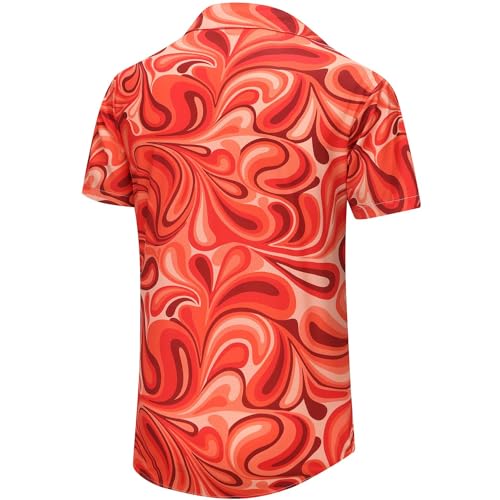 KYKU Men's Summer Shirts Button Up Hawaiian Shirt, Abstract Pattern, Small - Image 4