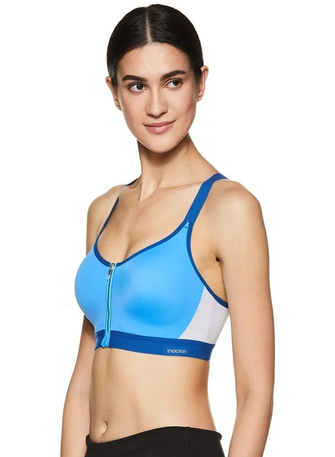 ترايامف Triumph Triaction Padded Wireless Front Open Extreme Bounce Control Sports Bra High Coverage Mesh with Wide Straps for Running, Zumba, and High Impact Training Multi-Colour 32D Pack of 1