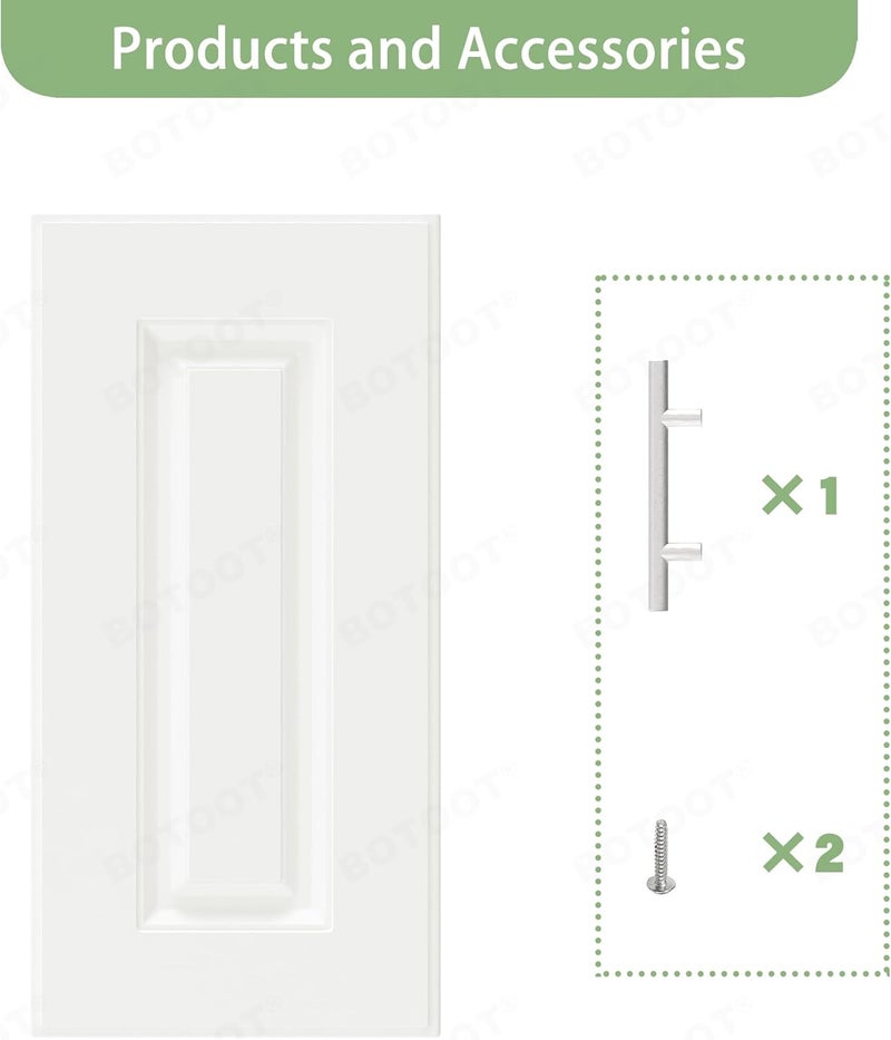 BOTOOT Built-in Cabinet Doors - Cabinet Replacement Doors for Kitchen, Living Room, Bedroom, Bathroom - 24 Inch High (White, 12 Inch Wide) - Image 4