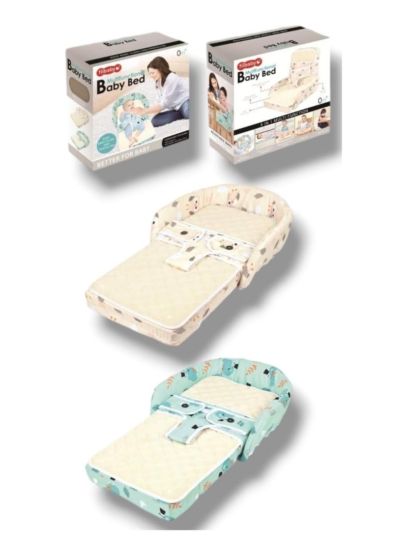 Multi functional Baby Bassinet, bed Portable Co-Sleeping Crib with Breathable keep baby close and protected (BIGE)  - Image 1