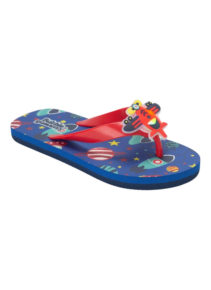 Bata - Printed T-Strap Slippers - Image 1