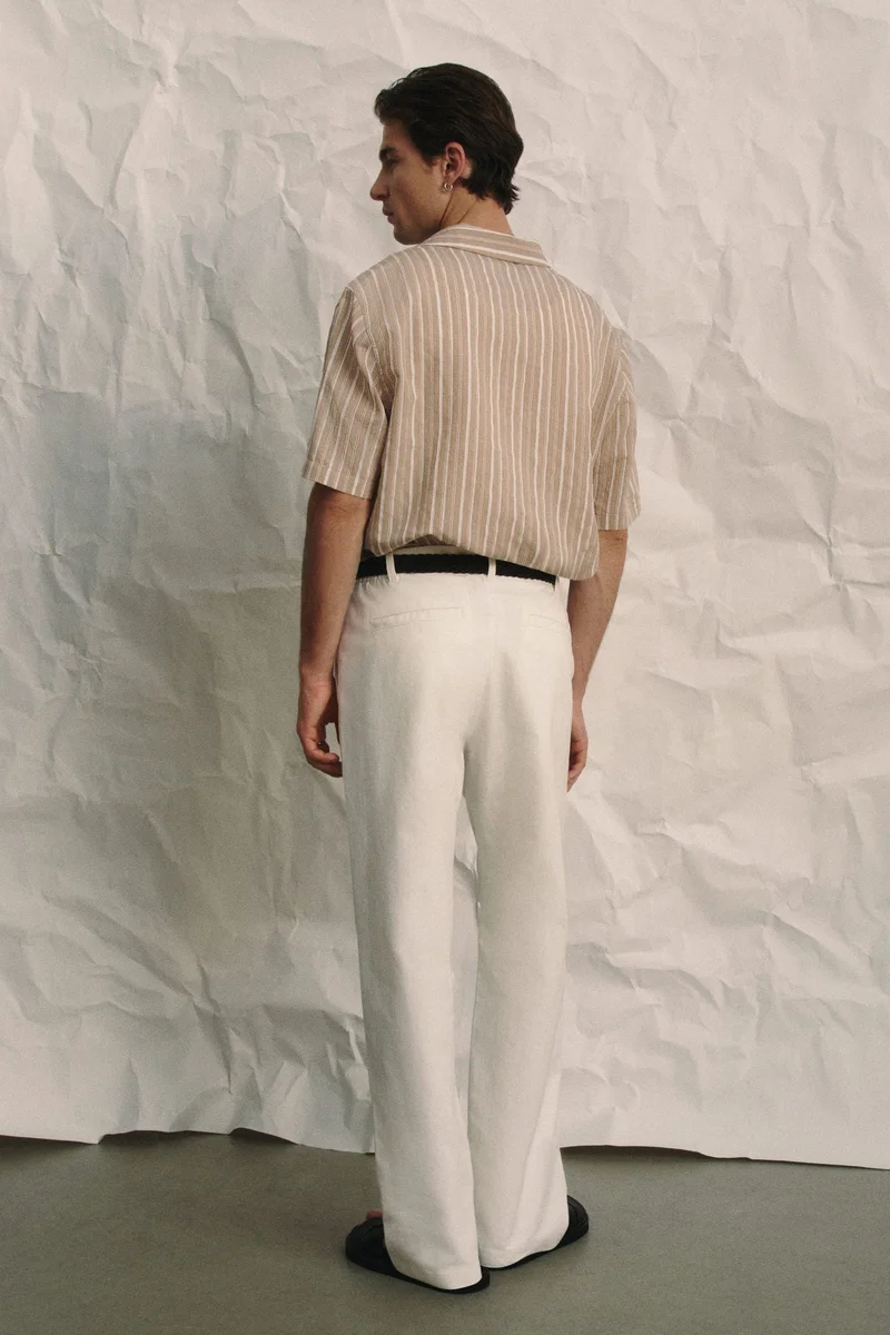 H&M Relaxed Fit Tailored linen-blend trousers
