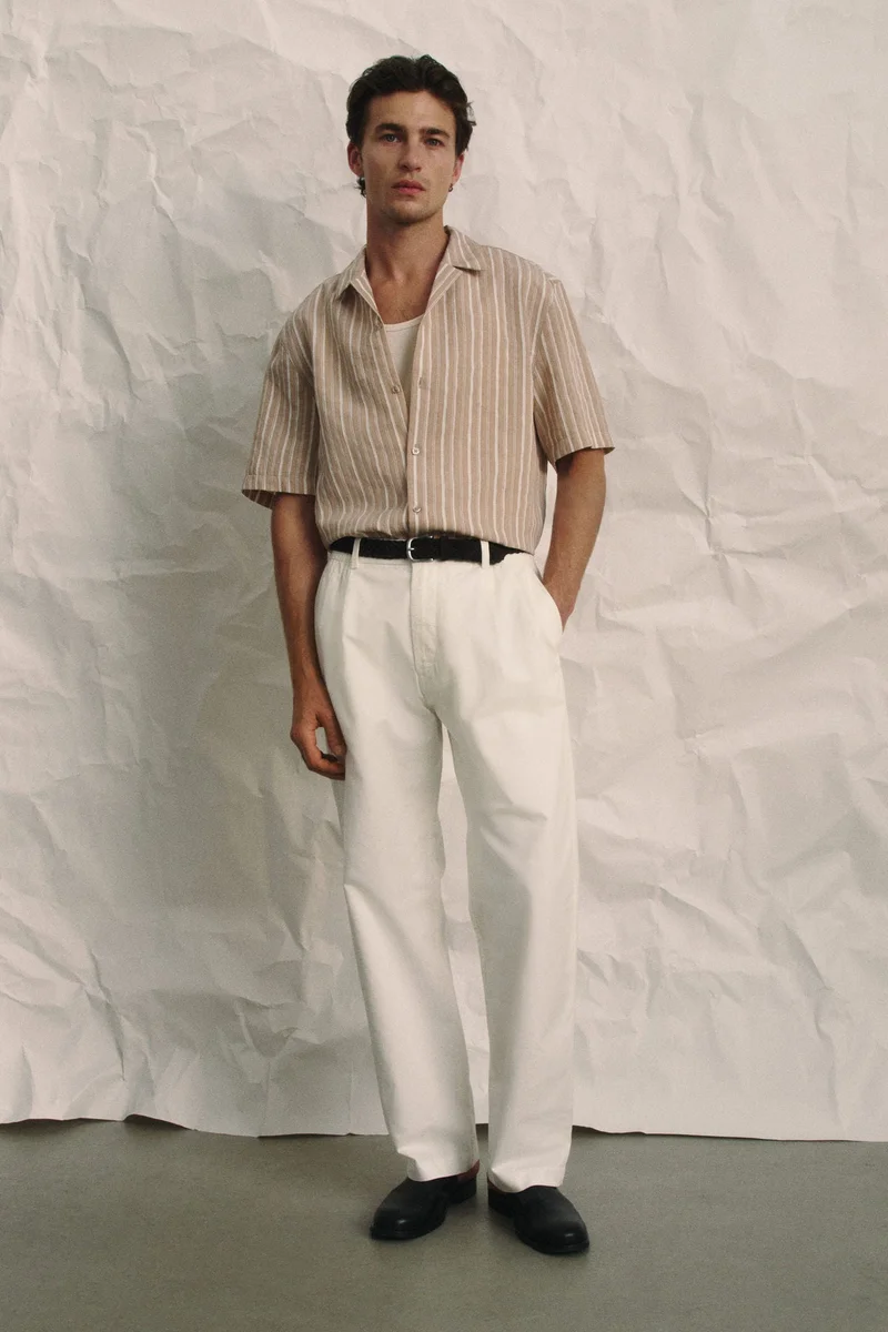 H&M Relaxed Fit Tailored linen-blend trousers
