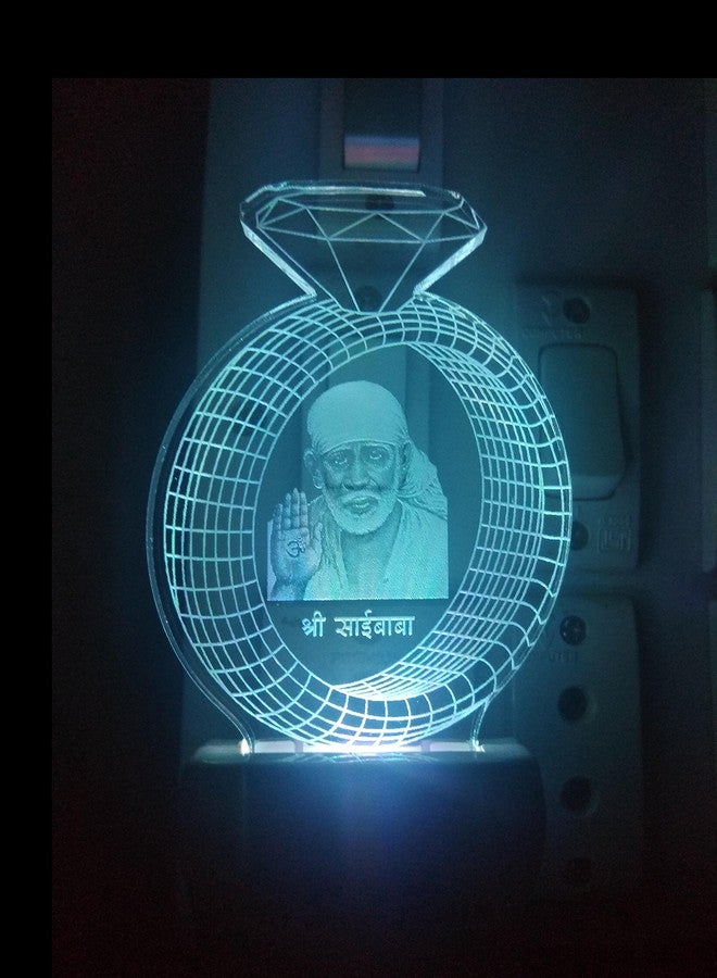 SHINDE EXPORTS Sai Baba 3D Illusion Colour Changing LED Lamp - Image 3