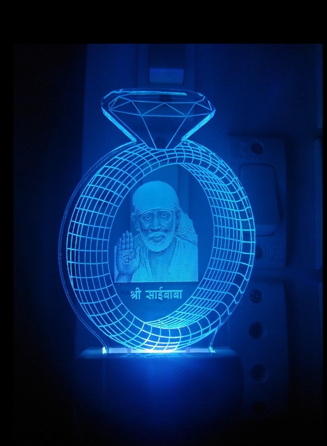 SHINDE EXPORTS Sai Baba 3D Illusion Colour Changing LED Lamp - Image 1