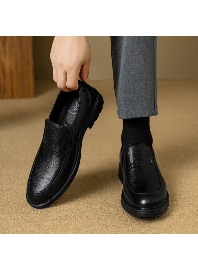 یاركون 【leap Month Shoes】 أحذية الرجال من جلد طبيعي قابلة للتنفس ونعل ناعم وأحذية انزلاقية، أحذية جلدية عادية للعمل للصيف - Image 4