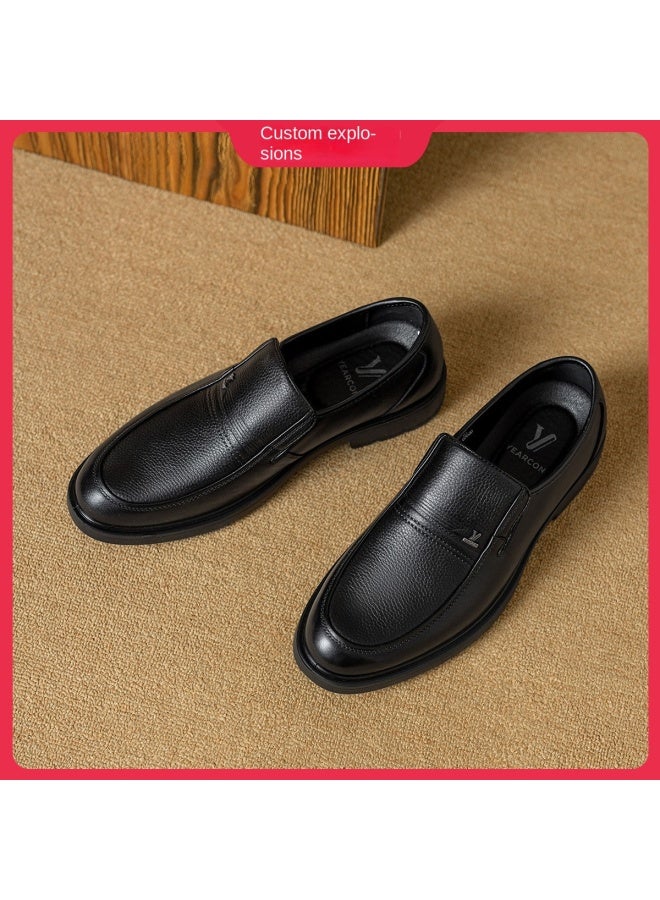 یاركون 【leap Month Shoes】 أحذية الرجال من جلد طبيعي قابلة للتنفس ونعل ناعم وأحذية انزلاقية، أحذية جلدية عادية للعمل للصيف - Image 2