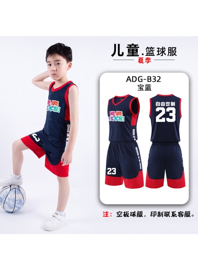Children's Basketball Clothes Suit Children's Compeion Training Clothes Boys Summer Vest Team Clothes Women's Jersey Primary School Students' Clothing