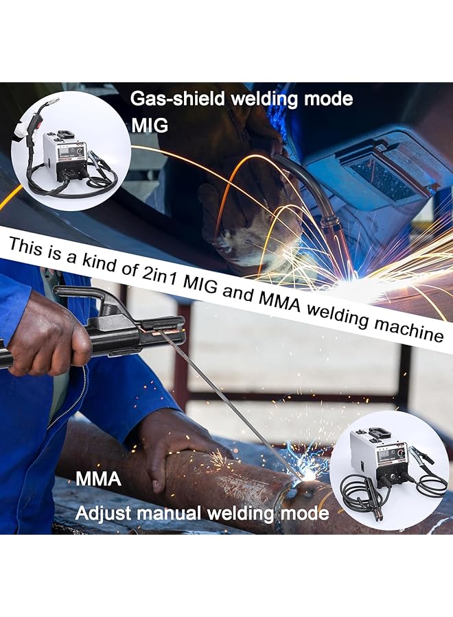 erorex 2In1 Mig Mma Welders Carbon Dioxide Gases Shielded And Manual Welding Multipurpose Igbt Direct Current Inverter Welders Built In Wire Feeding Mechanism - Image 2