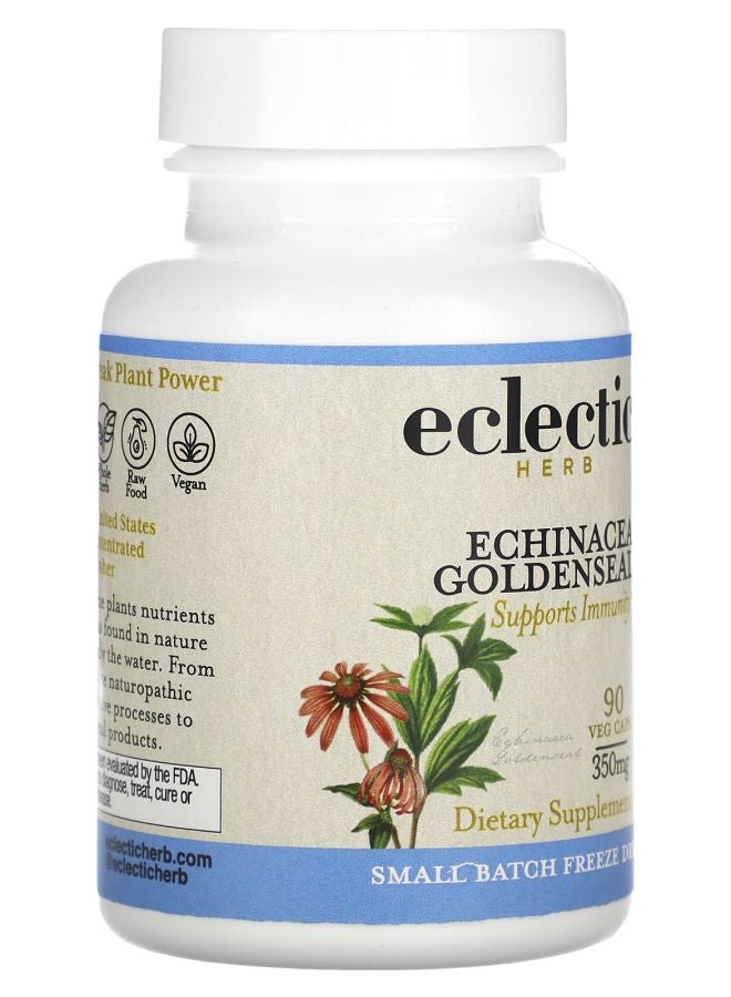 Eclectic Herb Echinacea Goldenseal 350 mg 90 Veg Caps - Image 2