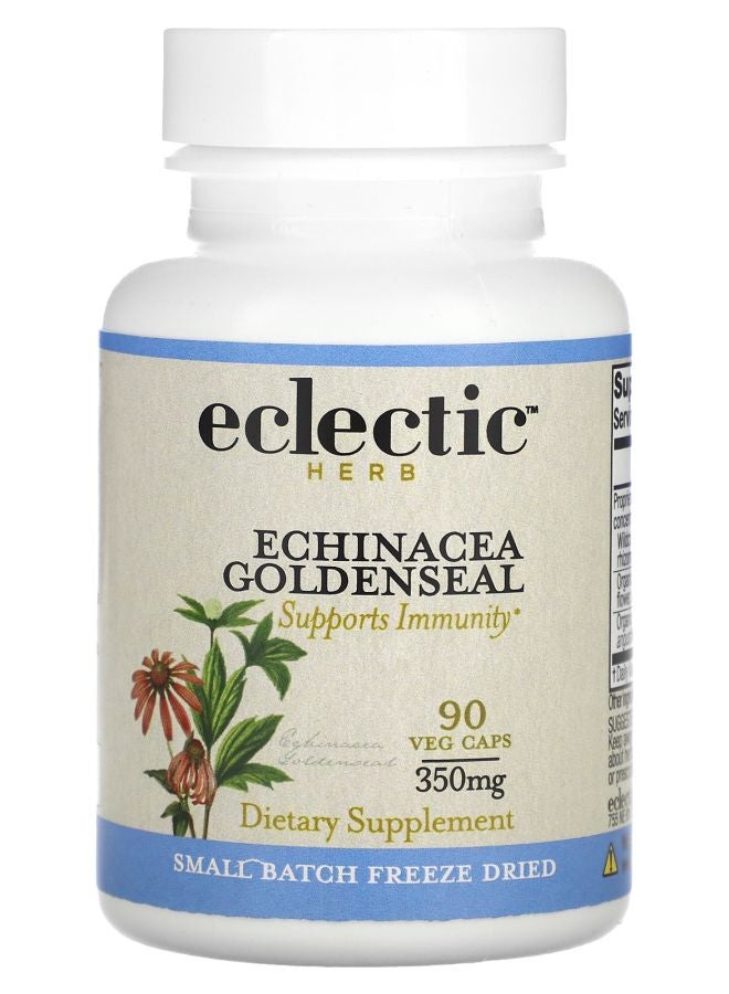 Eclectic Herb Echinacea Goldenseal 350 mg 90 Veg Caps - Image 1