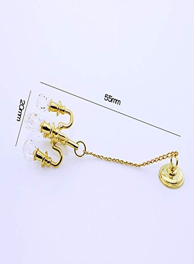 SXFSE Dollhouse Decoration Accessories, 1:12 Dollhouse Miniature Scene Model Chandelier (Gold, 55 x 20 mm) - Image 5