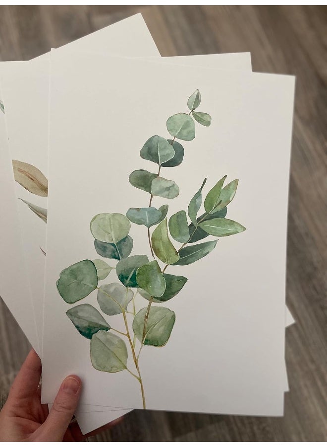Eviepops Prints Eucalyptus Botanical Wall Art Set of 3 Unframed Abstract Tropical Plant Decor - Image 4
