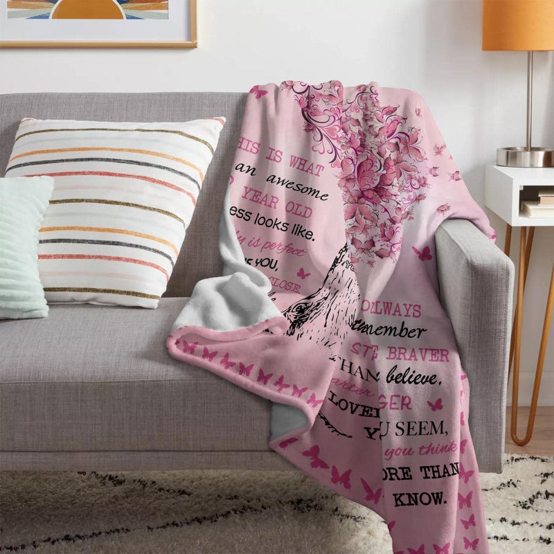 Gevuto 12 Year Old Girl Birthday Gifts Blankets - 12th Birthday Gifts/Decorations for Girls Throw 50"" X 60"" - 12 Year Old Girl Gifts Ideas - Girls Gifts Age 12 - Best Gifts for Girls 12 Years Old - Image 4