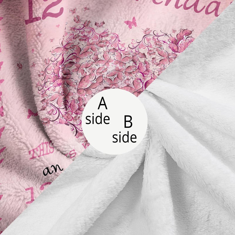 Gevuto 12 Year Old Girl Birthday Gifts Blankets - 12th Birthday Gifts/Decorations for Girls Throw 50"" X 60"" - 12 Year Old Girl Gifts Ideas - Girls Gifts Age 12 - Best Gifts for Girls 12 Years Old - Image 5