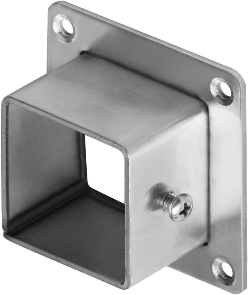 eoere 10 PCS 1-1/2" Square Newel Post Flange Base, Stainless Steel Deck Rail Systems for 1.5" x 1.5" Post Fittings, Floor Fence or Deck Mount - Image 3