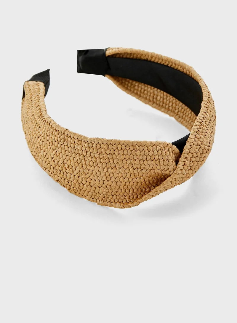 Ginger Straw Twist Headband