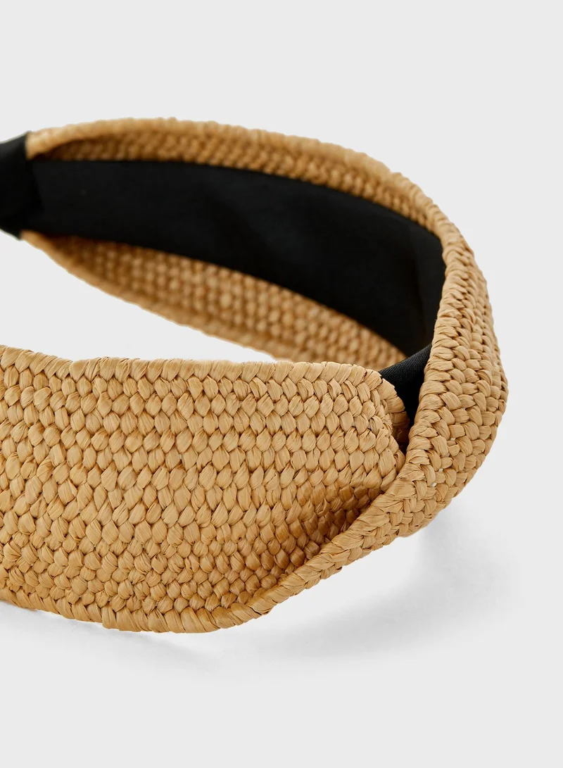 Ginger Straw Twist Headband