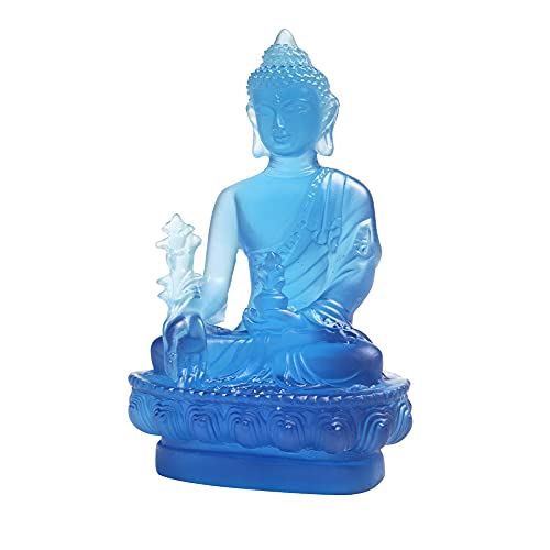 Acxico 1Pcs Buddha Medicine Figure Statue Altar Buddhist Resin Fengshui - Image 1