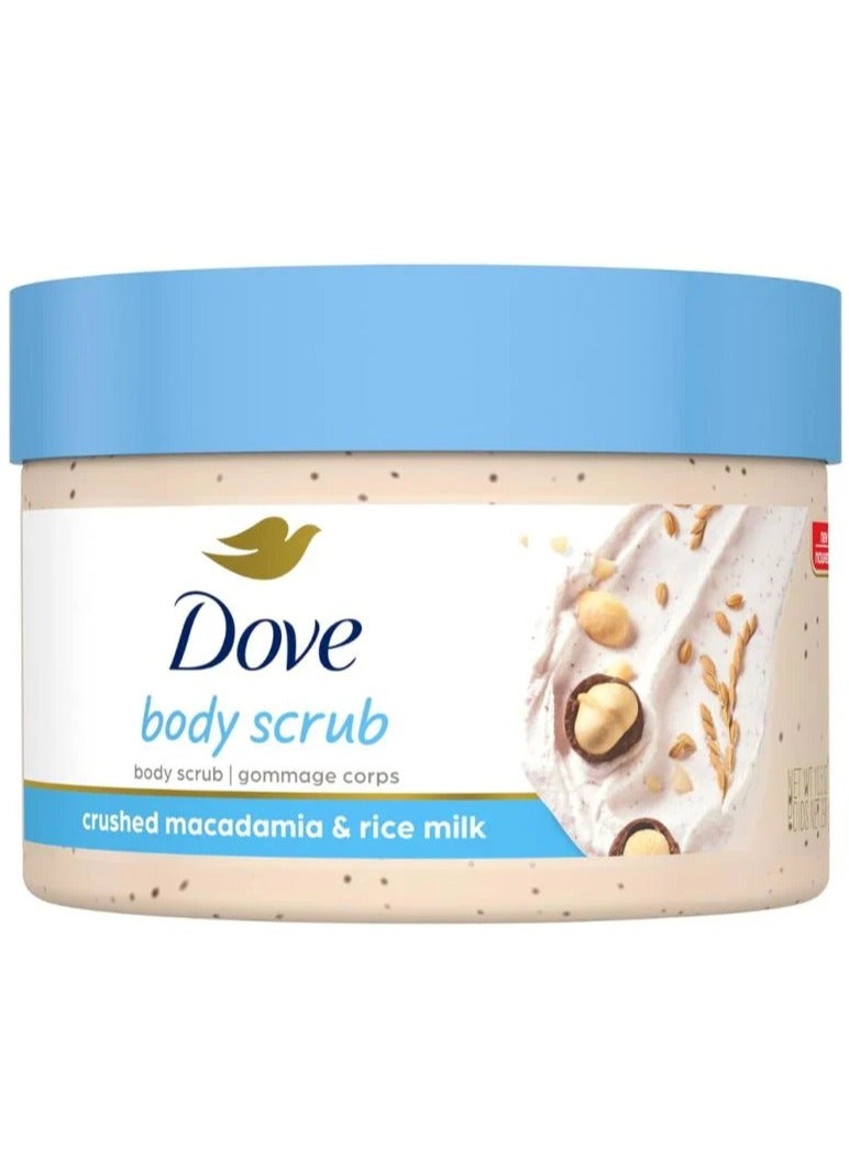 دوف مقشر الجسم من دوف بمسحوق المكاديميا وحليب الأرز 298 جم - Image 1