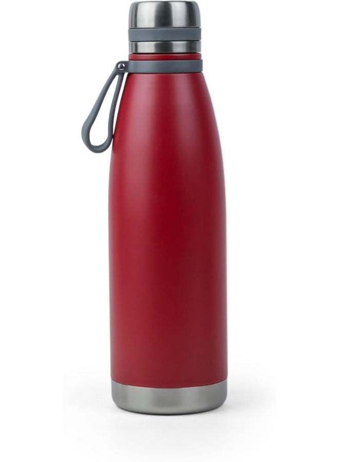Nessan Elsa 1103Ml Stainless Steel Vacuum Bottle - Double Wall Insulation For Hot And Cold Beverages - Comfortable To Hold - Easy To Carry - Indoor And Outdoor Use - Red - Image 4