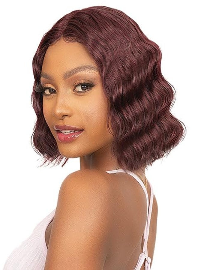 Janet Collection Natural Deep Part 100% Natural Virgin Remy Human Hair Loose Deep Wave Hair KAMEL Wig with Baby Hair. (COLOR# 99J) - Image 2