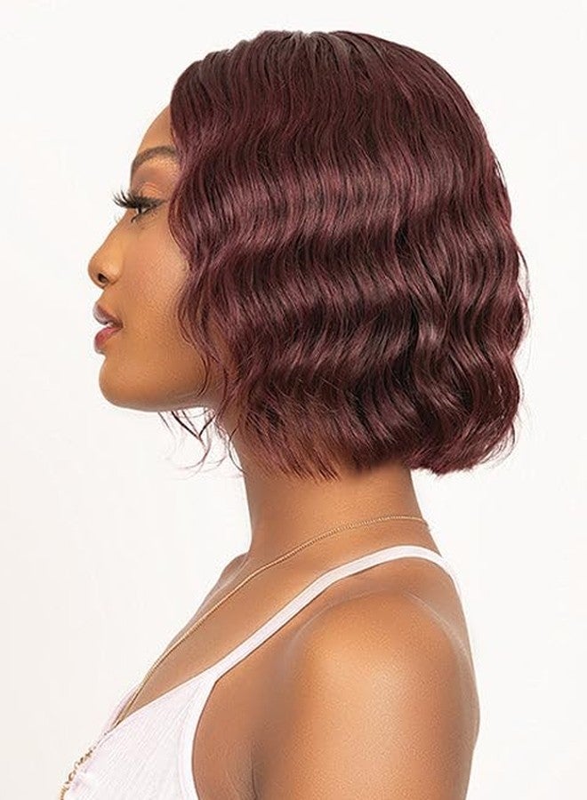 Janet Collection Natural Deep Part 100% Natural Virgin Remy Human Hair Loose Deep Wave Hair KAMEL Wig with Baby Hair. (COLOR# 99J) - Image 3