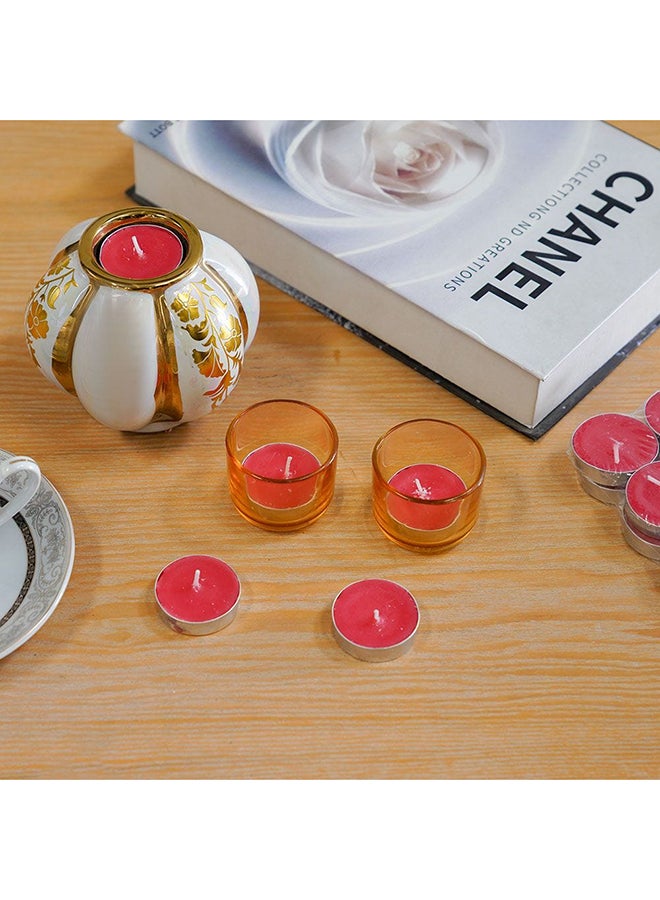 Amara T Light Candles Set of 50 scented Candles White T Light Candles for Restaurant Decorations Cherry Blossom - Image 2