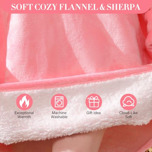LetsFunny Blanket Hoodie,Oversized Wearable Sherpa Fleece Blanket Sweatshirt,Super Soft Warm Cozy with Giant Pocket,Gifts for Women Men Adults Teenagers Kids, One Size Fits All - Image 5