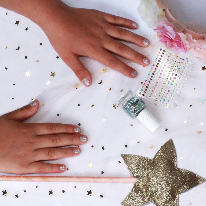 MISS NELLA NEW Magic collection BIBBIDI BOBBIDI BOO- Special Blue sparkle Nail Polish for Kids, with Peel-off, Water Based & Odour Free Formula - Image 4