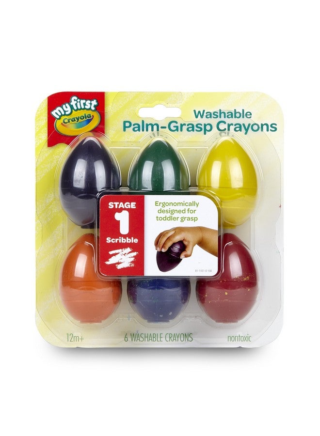 Crayola; My First Crayola; Palm-Grip Crayons; Art Tools; 6 Count; Designed for Toddlers - Image 2