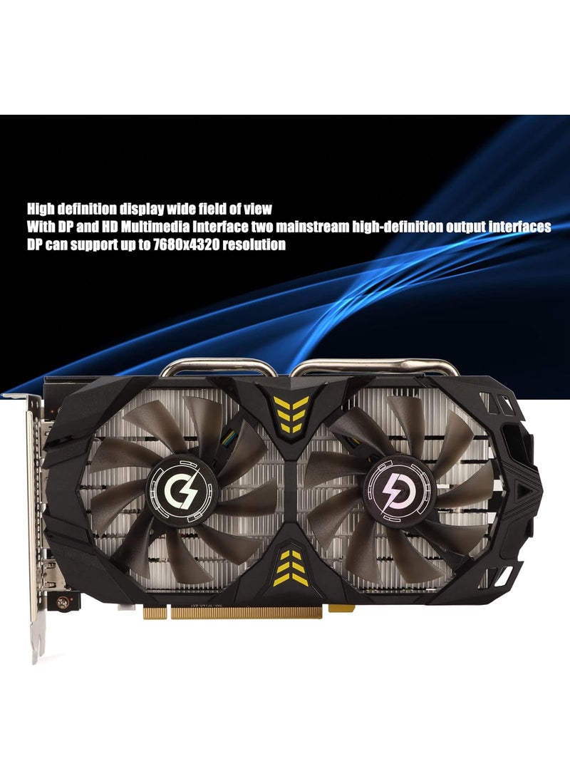 Dilwe RX580 Graphics Card 8G GDDR5 Computer Graphics Card with Fans 124414000MHz 8GB256bitGDDR5 Desktop Computer Game Discrete Graphics Card Support HDMI3 DP for ComputerRX580 8GB  - Image 4