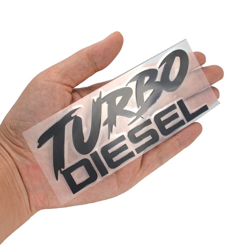 EmbRoom Turbo Diesel Decal Decal Sticker- Peel and Stick Sticker Graphic - - Auto, Wall, Laptop, Cell, Truck Sticker for Windows, Cars, Trucks (Black) - Image 3
