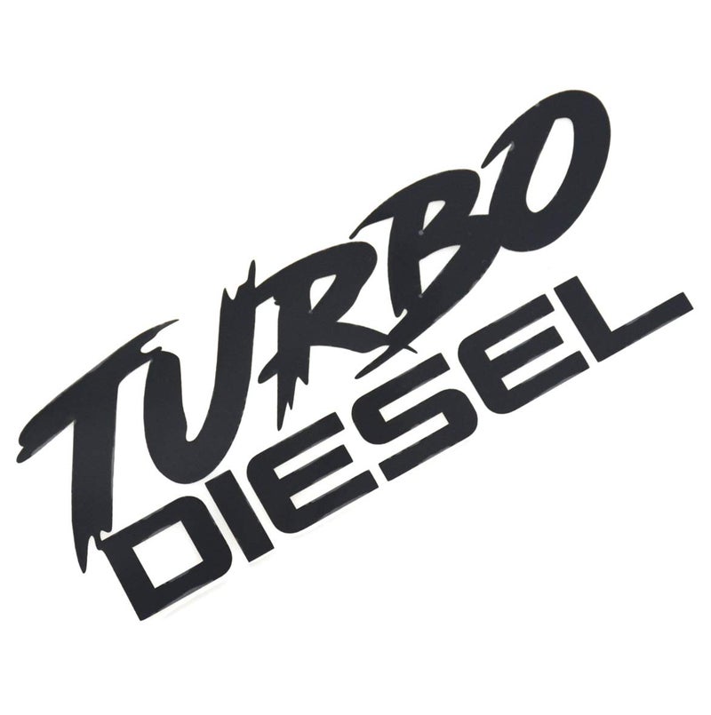 EmbRoom Turbo Diesel Decal Decal Sticker- Peel and Stick Sticker Graphic - - Auto, Wall, Laptop, Cell, Truck Sticker for Windows, Cars, Trucks (Black) - Image 2