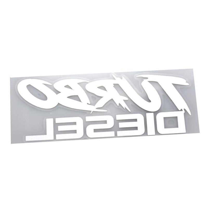 EmbRoom Turbo Diesel Decal Decal Sticker- Peel and Stick Sticker Graphic - - Auto, Wall, Laptop, Cell, Truck Sticker for Windows, Cars, Trucks (Black) - Image 5