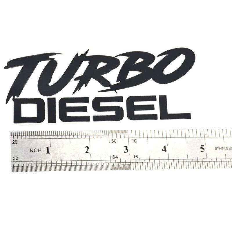 EmbRoom Turbo Diesel Decal Decal Sticker- Peel and Stick Sticker Graphic - - Auto, Wall, Laptop, Cell, Truck Sticker for Windows, Cars, Trucks (Black) - Image 4