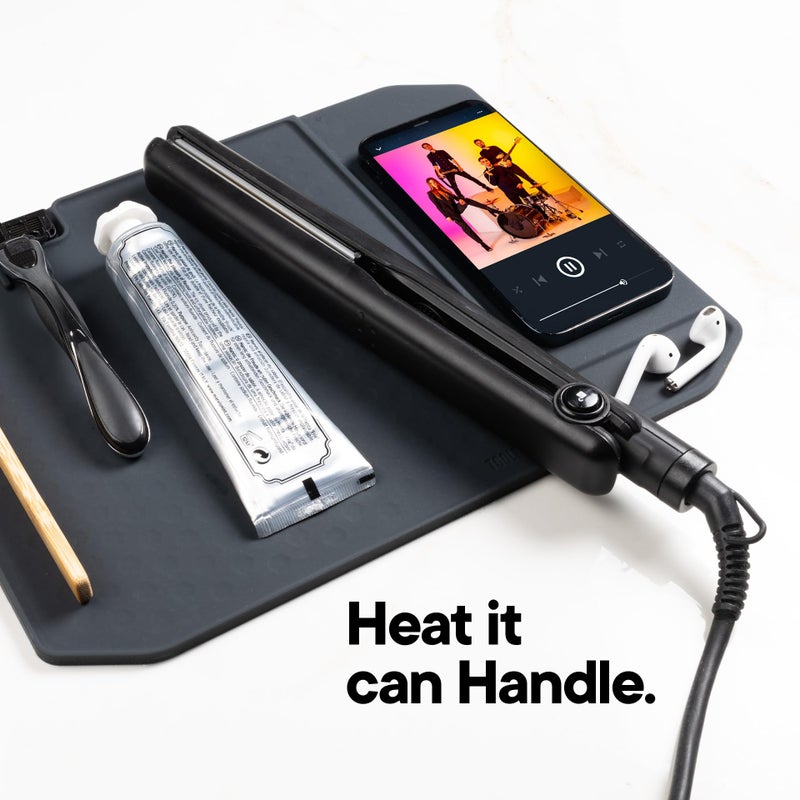 TOOLETRIES توولترز المات - منظم العناية الشخصية المقاوم للماء من السيليكون - فرشاة الأسنان، ماكينة الحلاقة، منظم الحمام - مناسب للسفر، متين، طويل الأمد، سهل التنظيف - فحم - Image 5