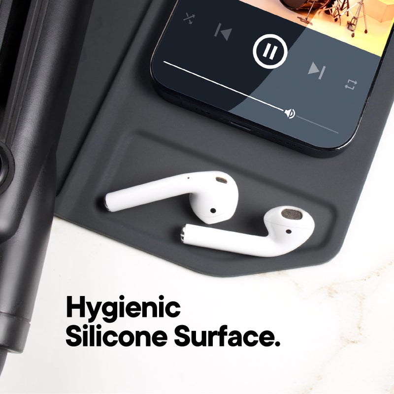 TOOLETRIES توولترز المات - منظم العناية الشخصية المقاوم للماء من السيليكون - فرشاة الأسنان، ماكينة الحلاقة، منظم الحمام - مناسب للسفر، متين، طويل الأمد، سهل التنظيف - فحم - Image 3