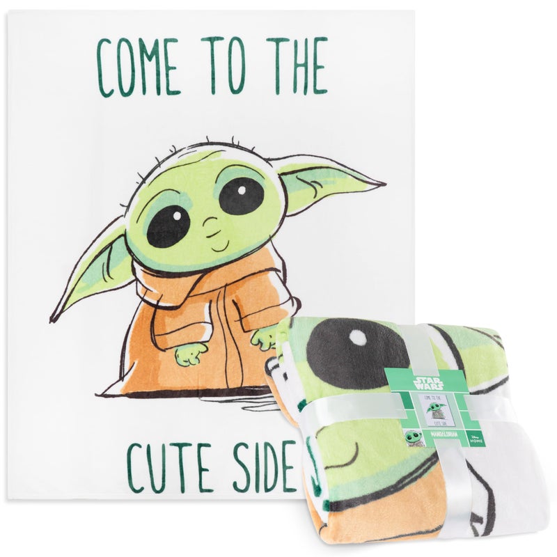 Disney Disney Stitch Fleece Blanket Super Soft Blanket Throw Bed Accessories 150 x 130 Sofa Throw Bed Blankets Baby Yoda Gifts (Green Baby Yoda) - Image 1