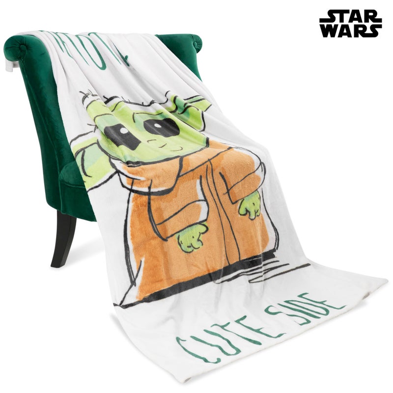 Disney Disney Stitch Fleece Blanket Super Soft Blanket Throw Bed Accessories 150 x 130 Sofa Throw Bed Blankets Baby Yoda Gifts (Green Baby Yoda) - Image 3