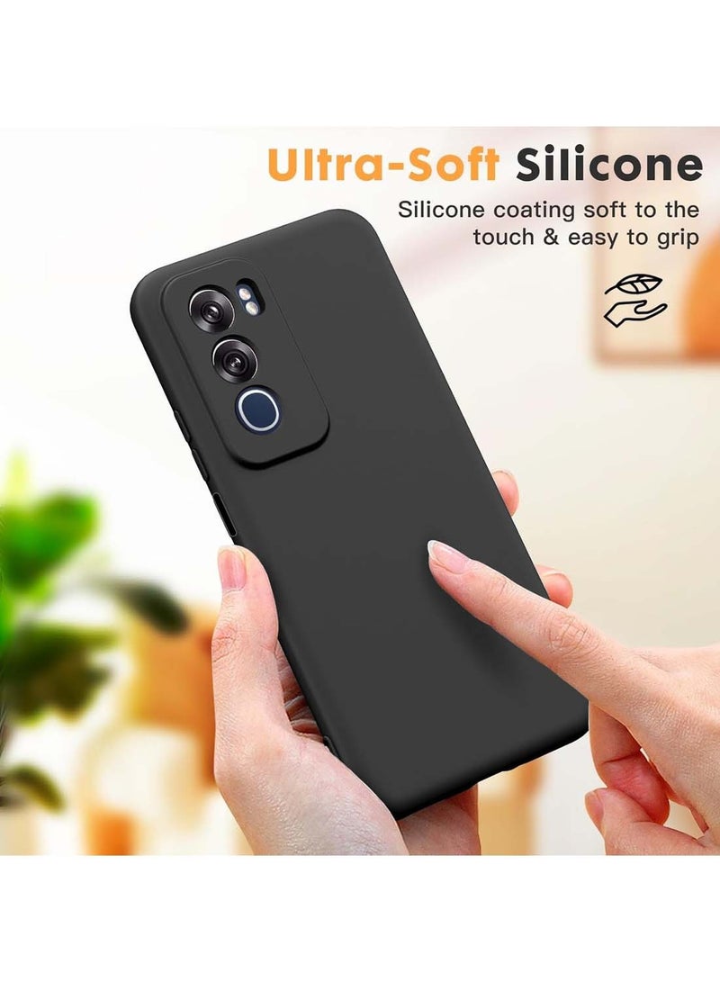 Wtech vivo Y19s 4G 2024 Premium Liquid Silicone Case Cover - Black - Image 2